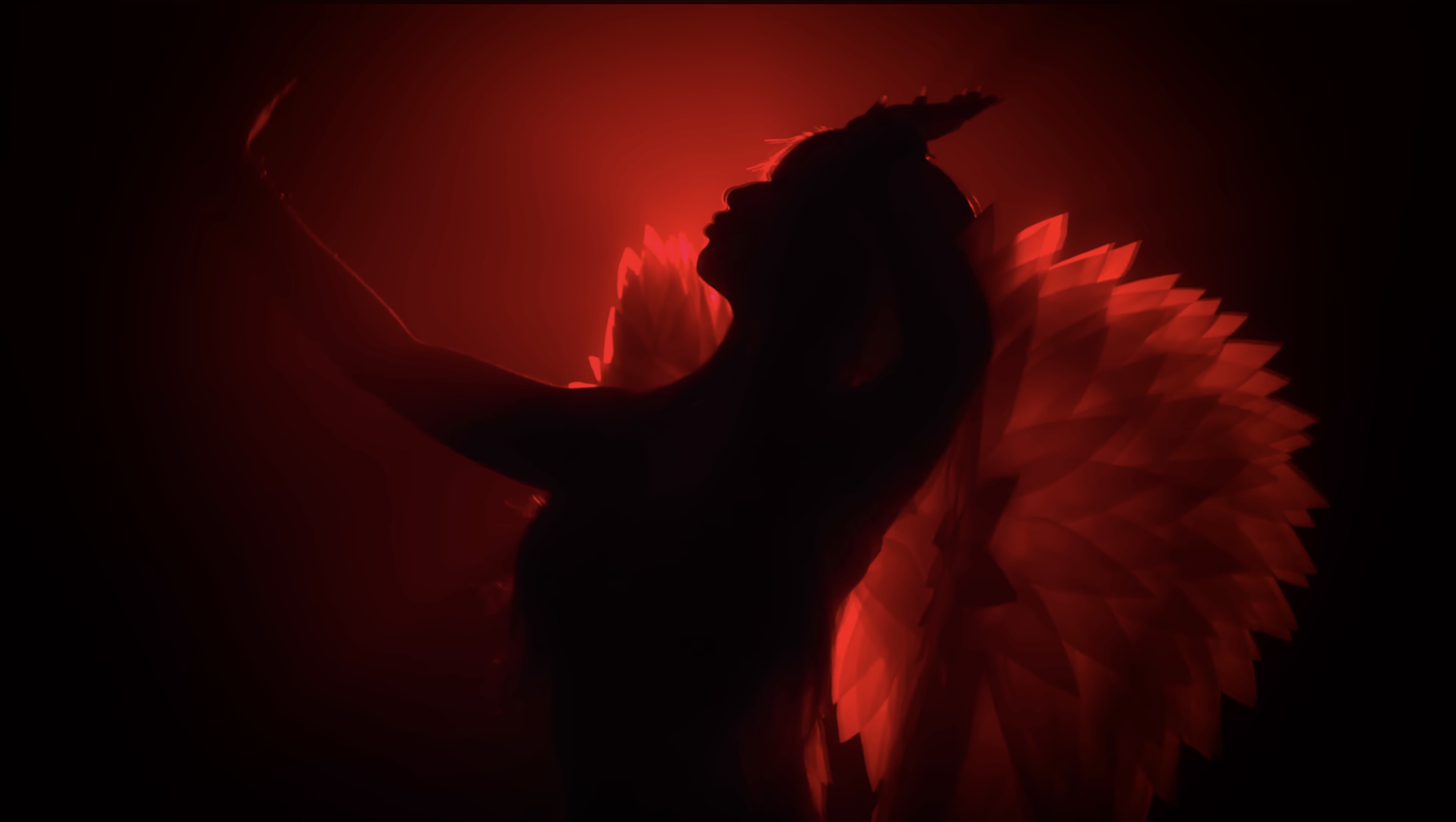 Creative film production, red light silhouette, Estudio Helios
